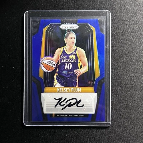 KELSEY PLUM  2025 Panini Prizm WNBA #SG-KP BLUE PRIZM AUTO /75 LA Sparks