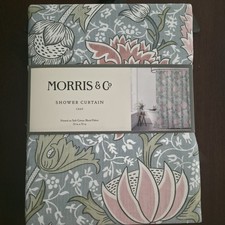 William Morris Cray Fabric Shower Curtain 72"x72" Cotton Blend Floral