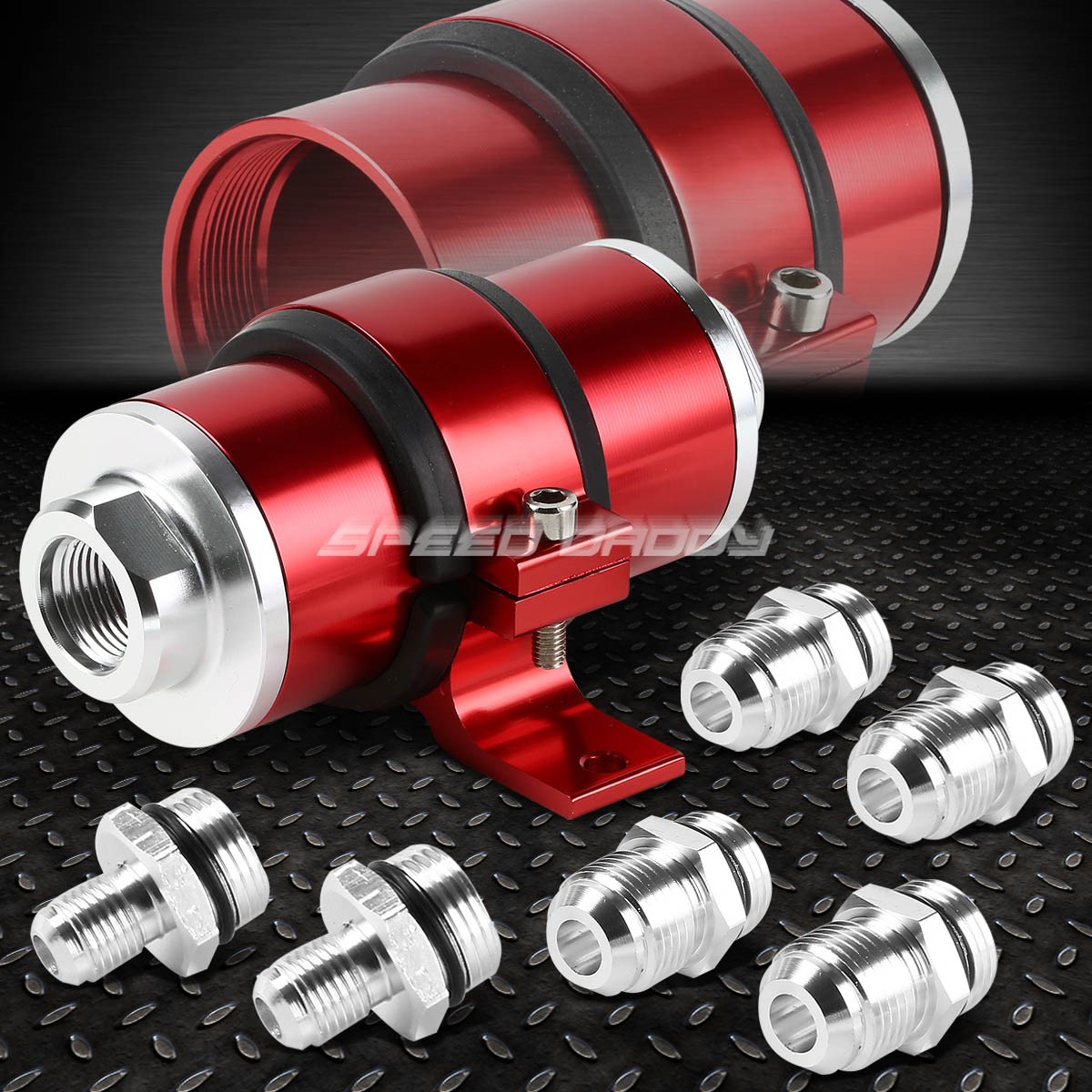 17 GALLON TOP-FEED COATED FUEL CELL TANK+PRESSURE REGULATOR+INLINE FILTER RED