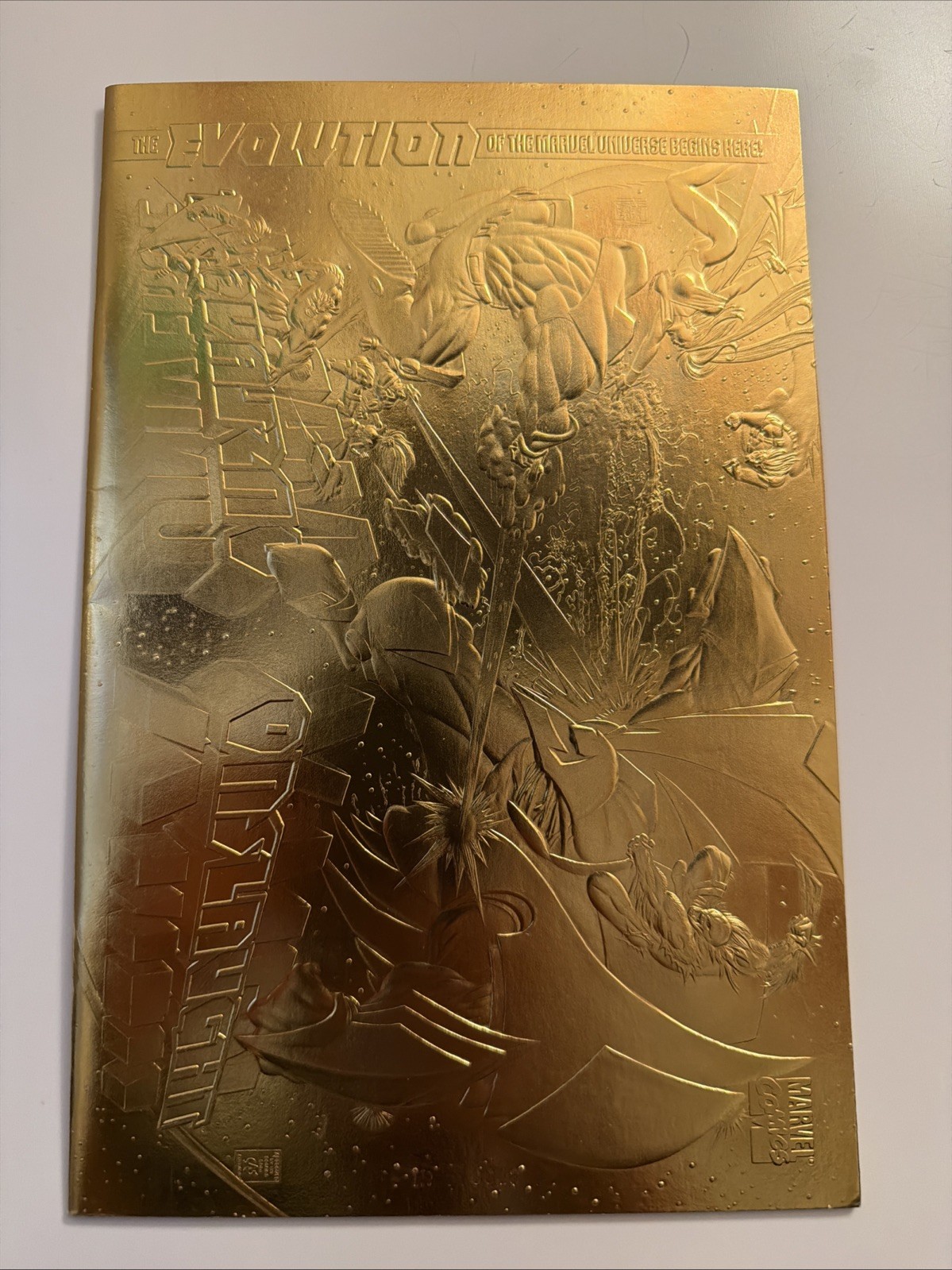 Onslaught: Universo Marvel #1 Oro 22 quilates Edición Limitada con Certificado de Autenticidad #643