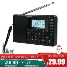 V115P Shortwave Radio Portable AM FM WB Radio TF/AUX Recordable For Xmas Gift