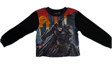Vintage Batman Dark Knight Rises Kids Pajama Top Long Sleeve DC Comics. Size 6/7
