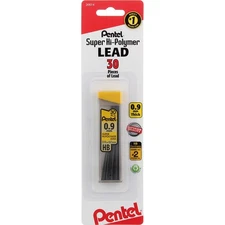 3 Pack Pentel Super Thick Hi-Polymer Lead, 0.9mm, 30 Ct
