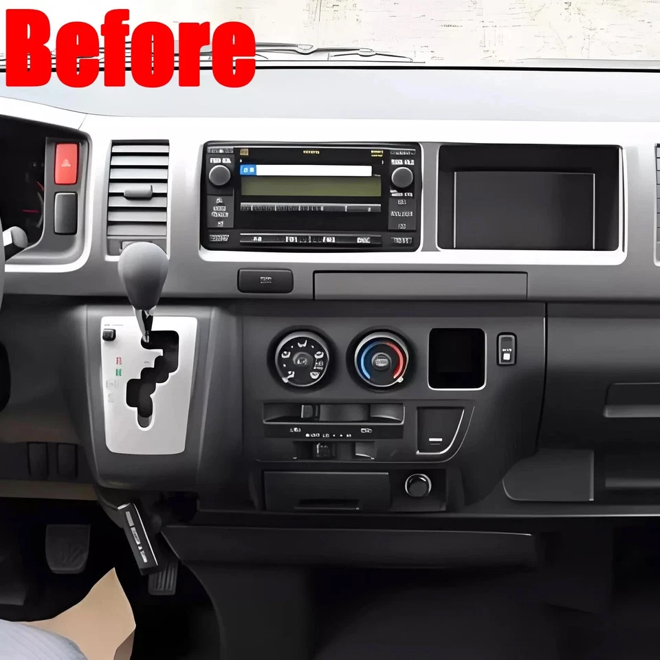 适用于丰田 Hiace 2004 - 2019 CarPlay Android 汽车收音机 立体声 GPS 导航 Wifi — 第 2/4 张图片