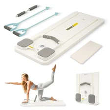Multifunctional Pilates Board for Home Workout 5 in 1 Pilate Sliding Board White