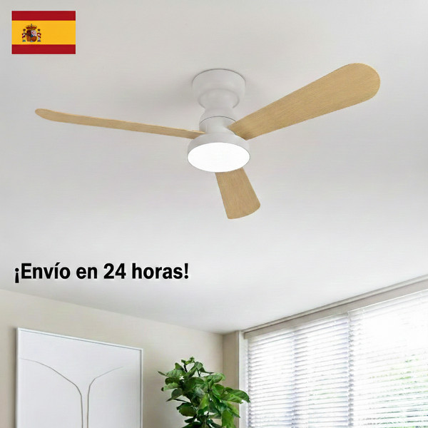 Ventilador de Techo Motor DC 3 Aspas Luz LED 106cm Silencioso - Stock España