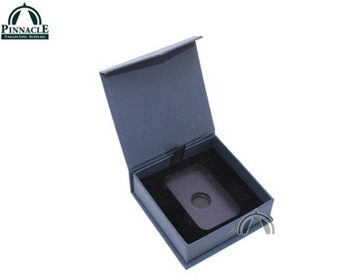 Black Box & Holder for 1oz Silver Bar Air Tight Capsule w Black Velvet Interior