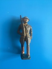 Vintage Marching Soldier With Rifle Cast Metal Lead Army Man Figure