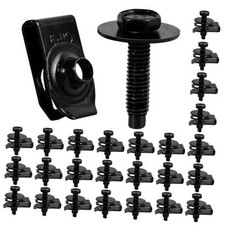 M6-1.0 U Clips Automotive Kit with Speed Nuts and Screw Clips 50Pack