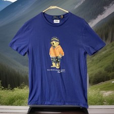 Vintage Polo Ralph Lauren T-Shirt Bear Preppy Graphic 90s Y2K Men Sz S USA