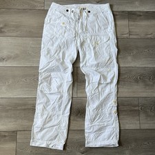 VTG 90s Polo Ralph Lauren Paratrooper Tactical Multipocket Cargo White 34x32
