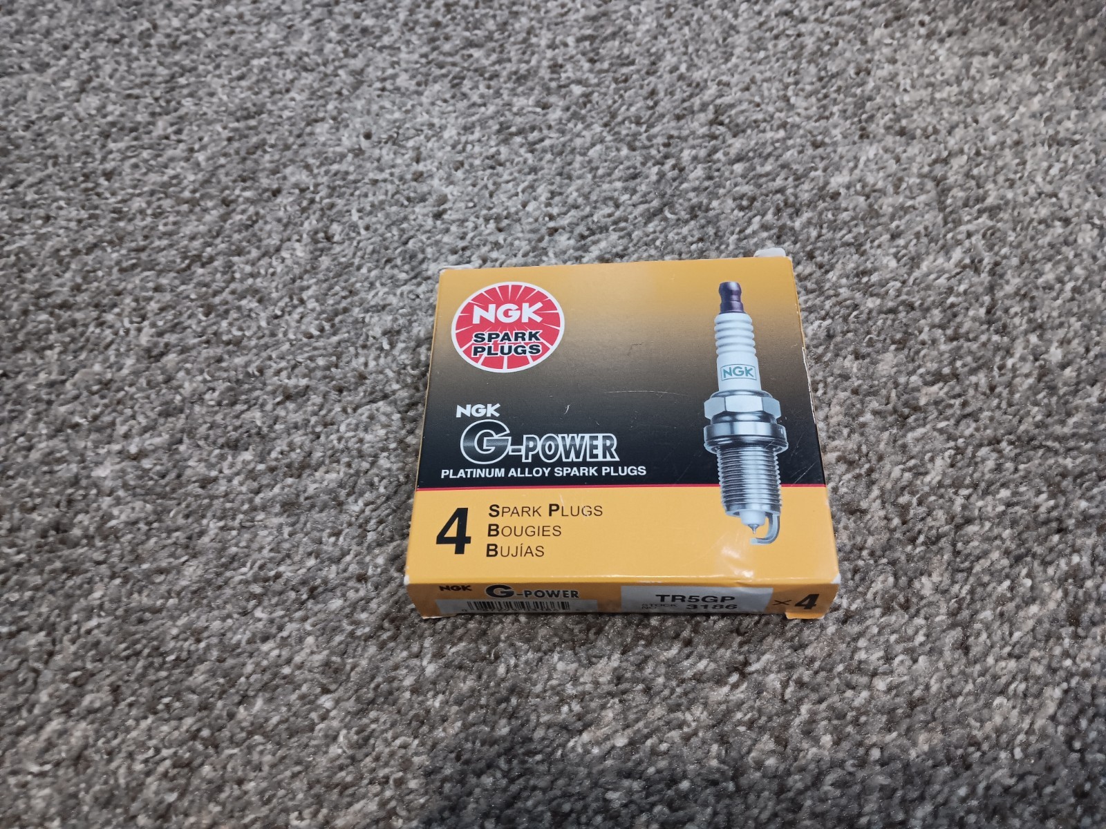 NGK Model TR5GP/3186 G-POWER Platinum Spark Plugs 4-Pack