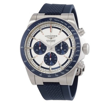 Longines Conquest Chronograph Automatic Silver Dial Men's Watch L3.835.4.98.9