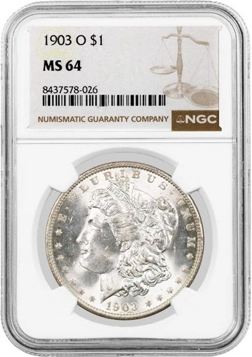 1903 O $1 Morgan Silver Dollar NGC MS64 Brilliant Uncirculated Key Date Coin