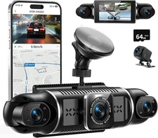 4 Channel Car Dash Cam 360° Coverage - Front 2K + Triple 1080P HD Car Camera ...
