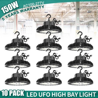 10X 150W UFO LED High Bay Light Commercial Warehouse Shop Lamp Dimmable 5000K
