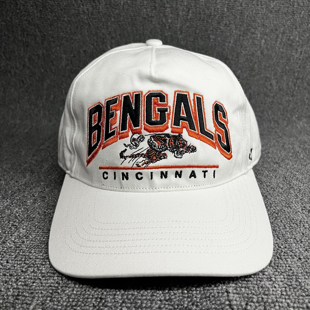 Cincinnati Bengals '47 Brand Outspoken Hitch Snapback Hat White Orange Underbrim