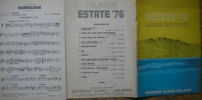 HURRICANE BOB DYLAN SILLY LOVE SONGS McCARTNEY WINGS SPARTITO SHEET MUSIC 1976