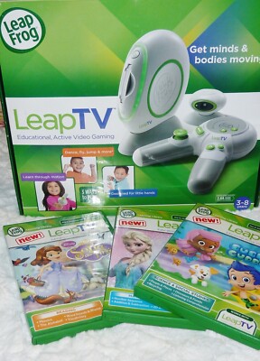 Leap Frog Leap TV Educational Learning System Bundle Console Games Controller