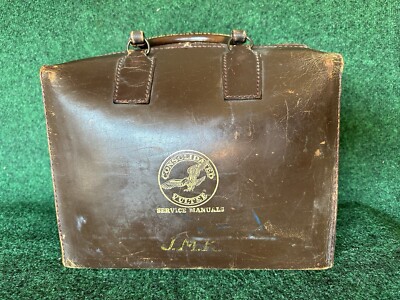 Consolidated Aircraft Flight and Service Manuals vintage leather bag