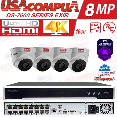 Hikvision 16CH 4K Security IP Camera System POE NVR 5MP W/Audio IR lot - Picture 18 of 24