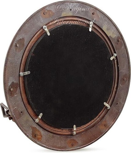 Rustic Copper Shipwrecked Premium Nautical Porthole Mirror Wall Mirror Home Deco - Picture 3 of 3