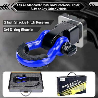 Shackle Hitch Receiver 2", 45,000 Lbs Break Strength Heavy Duty WHITE - View #5