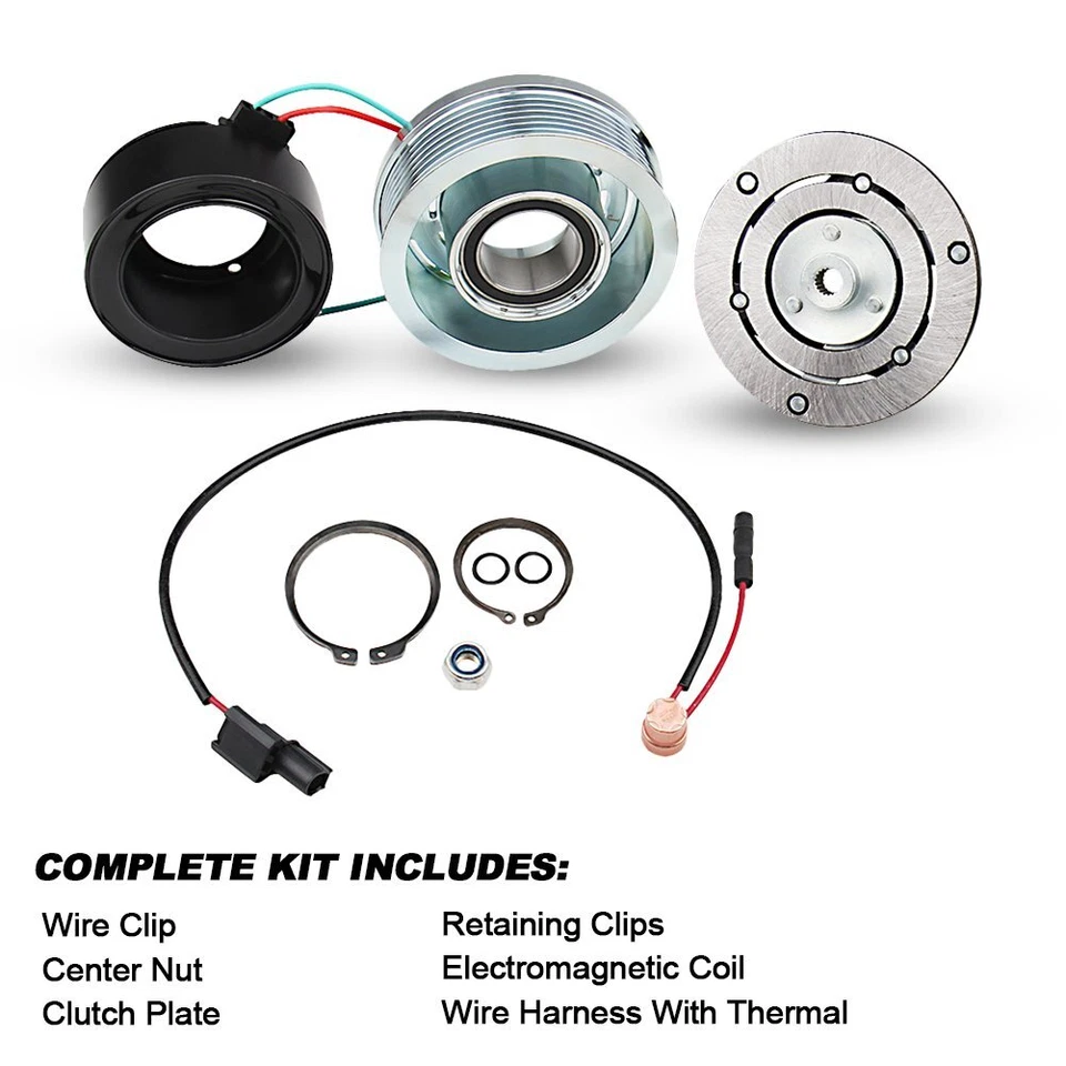 Kit de reparación de conjunto de embrague compresor de aire acondicionado polea bobina para HONDA CIVIC 2006-2011 Foto 4 de 4