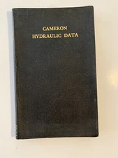Cameron Hydraulic Data 9th Edition Ingersoll-Rand Company Vintage 1934