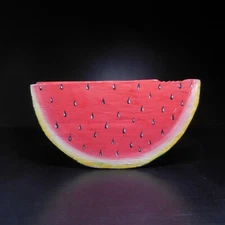 N24.245 Mailbox Letter Holder Watermelon Red White Green Art Deco Handmade