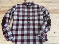 J. CREW Shirt Mens Sz M Plaid Long Sleeve Button Down Elbow Patch SI40