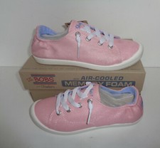 Image of Skechers New Junior Girls Pink Memory Foam Trainers Shoes RRP £29 Size 1