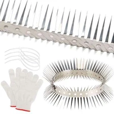 Bird Spikes Stainless Steel Fence Spikes for Pigeons Raccoon Snakes Squirrel