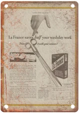 Old 1929 Laundry Association Lady Home Journal Ad Retro Look Metal Sign ZF396