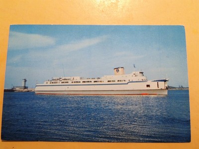 Auto-Passenger Ferry Princess Anne ship vintage postcard Virginia