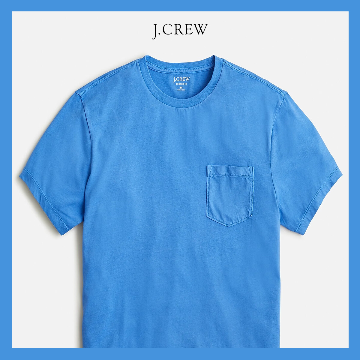 NWT Crew Men's Broken-in Short-Sleeve Pocket T-Shirt