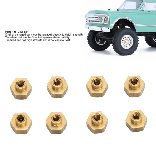 8Pcs 1/24 RC Hex Nut Brass Wear Resistant RC Wheel Lock Nut Replacement For - Picture 18 of 28