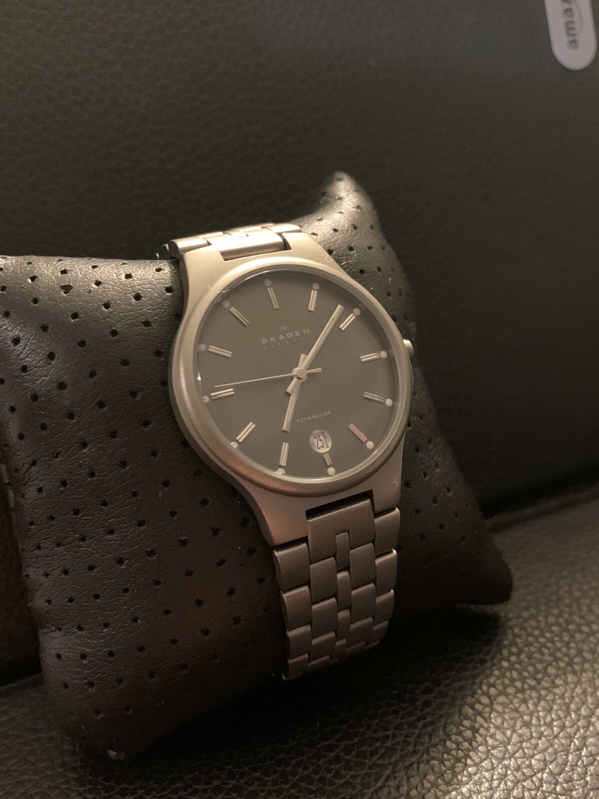 Men’s Skagen Titanium Dress Watch 105LTX Silver Great Condition eBay
