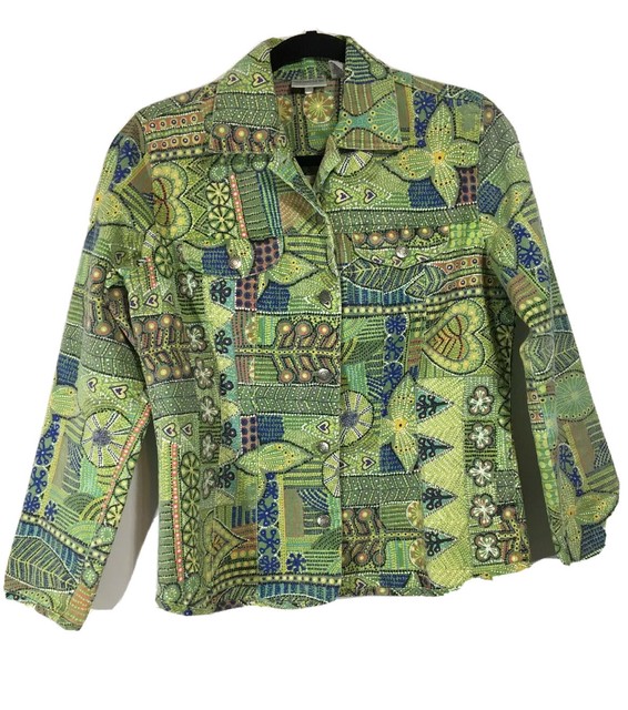 Chico’s Size 0 Womens Multi Color Coat Jacket eBay