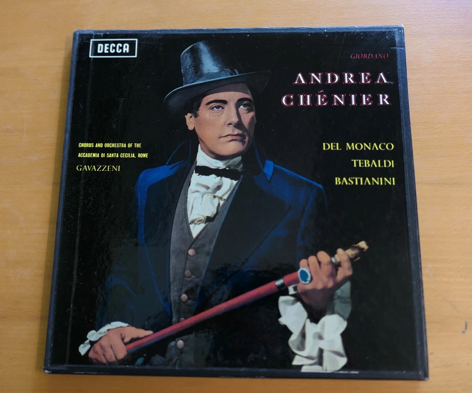 SXL 2208/10 WB Giordano Andrea Chenier Del Monaco Tebaldi 3LP Decca ED3 Box Set - Image 4 of 4