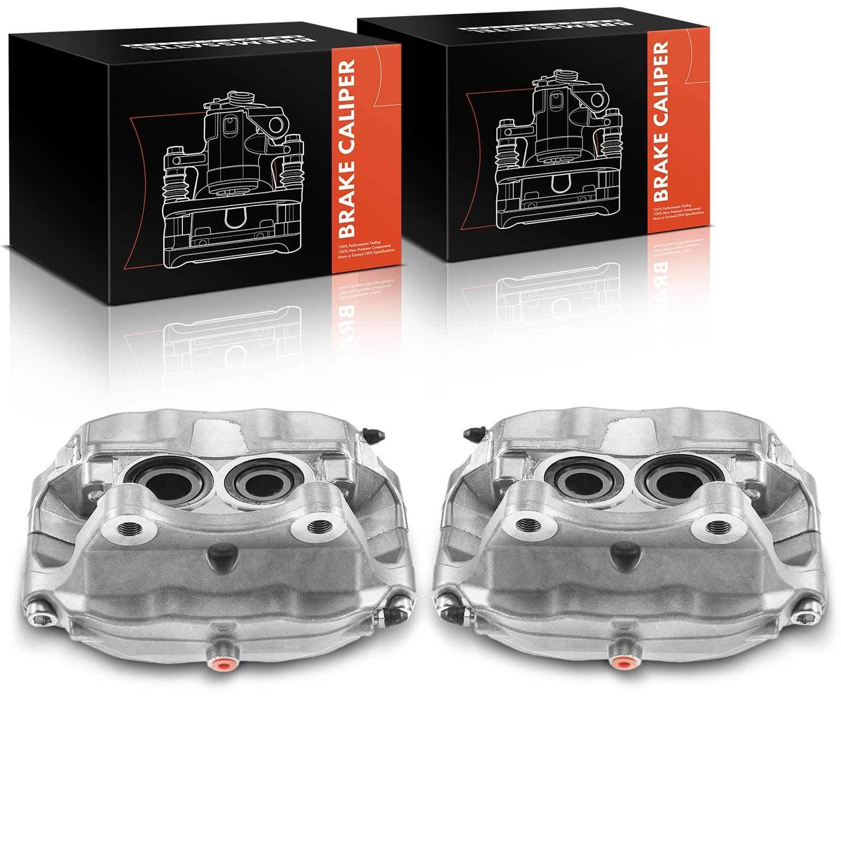 その他 sa Pair Front Disc Brake Calipers 4 Pistons for Nissan 350Z 2003-2009