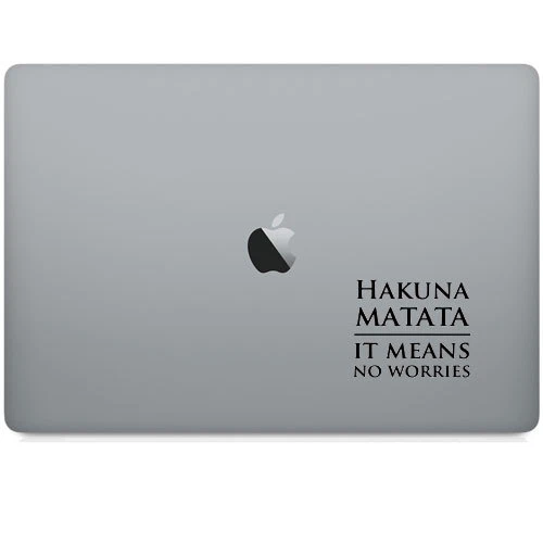 Calcomanía Adhesiva Hakuna Matata No Worries para Trackpad Macbook Laptop Ventana Coche Foto 3 de 4