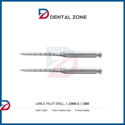 LANCE PILOT DRILLS 1.20mm & 1.5mm, DENTAL IMPLANT INSTRUMENTS & TOOLS *CE*