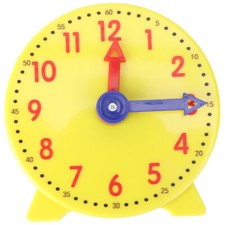 1PC Round Learn Time Clock Desktop Teaching Clock Model Early Education Toys