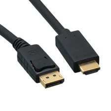 6FT DisplayPort to HDMI Cable, DisplayPort Male to HDMI Male   10H1-64106