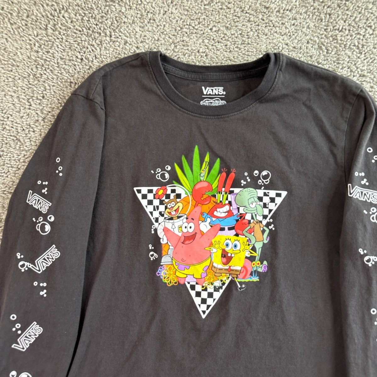 2018SS 送料無料！Vault by Vans x SpongeBob SquarePants Tee Mens Vans Vault Spongebob Patrick Star Graphic Tee Shirt