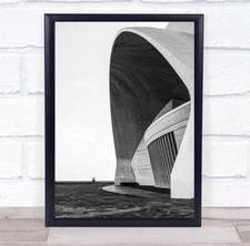 Auditorio De Tenerife Santa Cruz 2018 Street building black and white Print