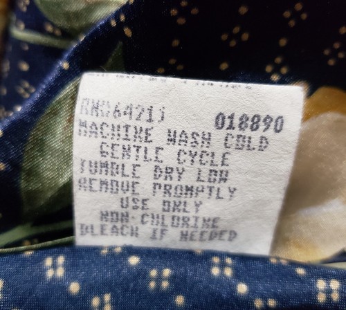 Vintage California Miss Slip Nightgown Sz M Sleeveless Multicolor Floral USA - Picture 8 of 8