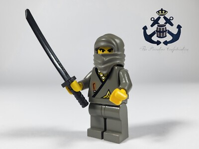 LEGO 1990s Minifigure Ninja Gray cas049 + Black Katana - 6093