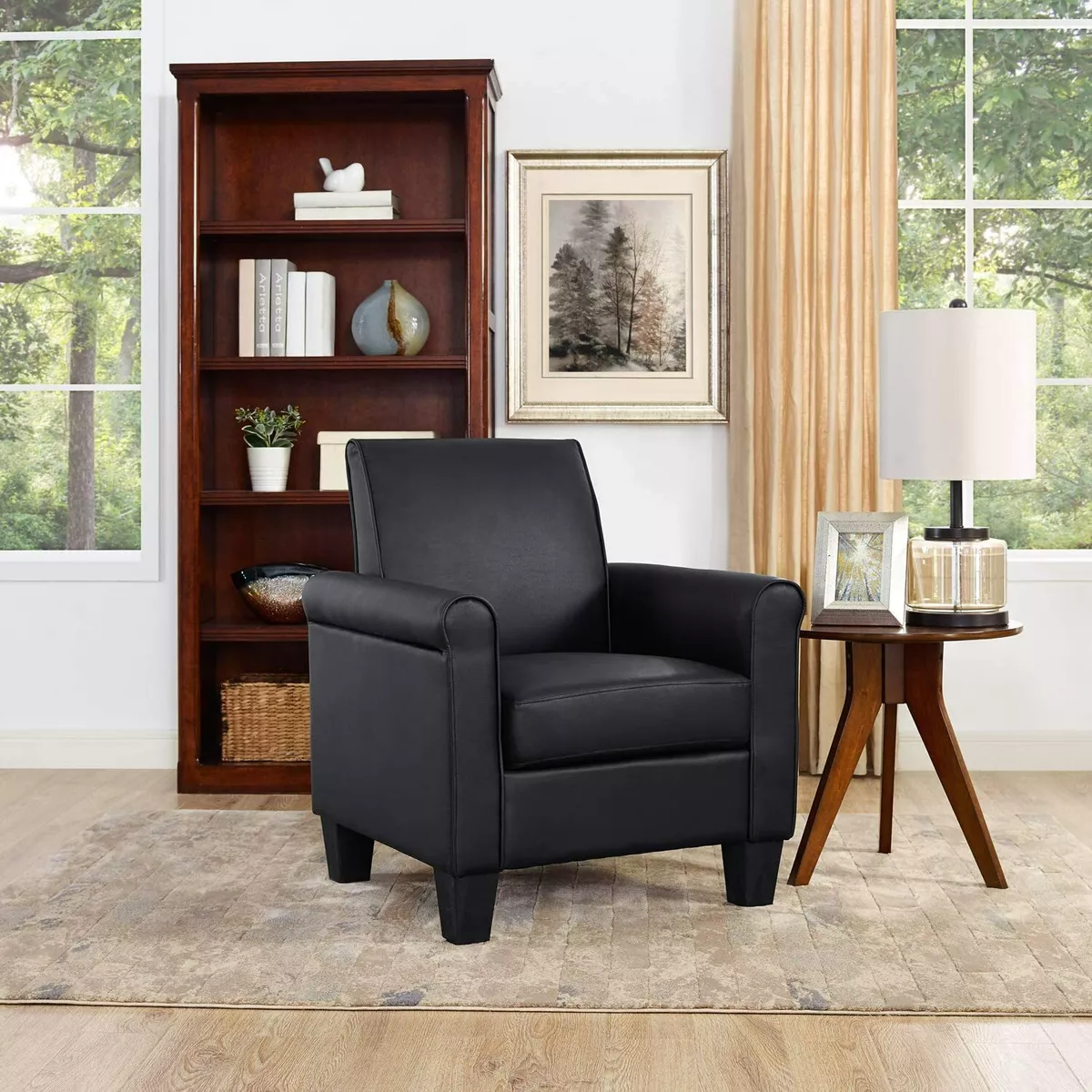 Black accent chairs for living room new arrivals